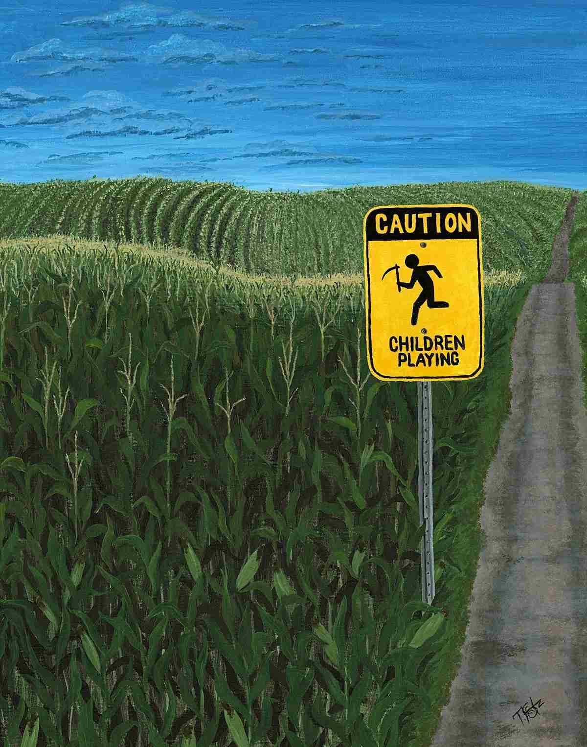 Children Playing-acrylic-painting-by-Tes-Scholtz