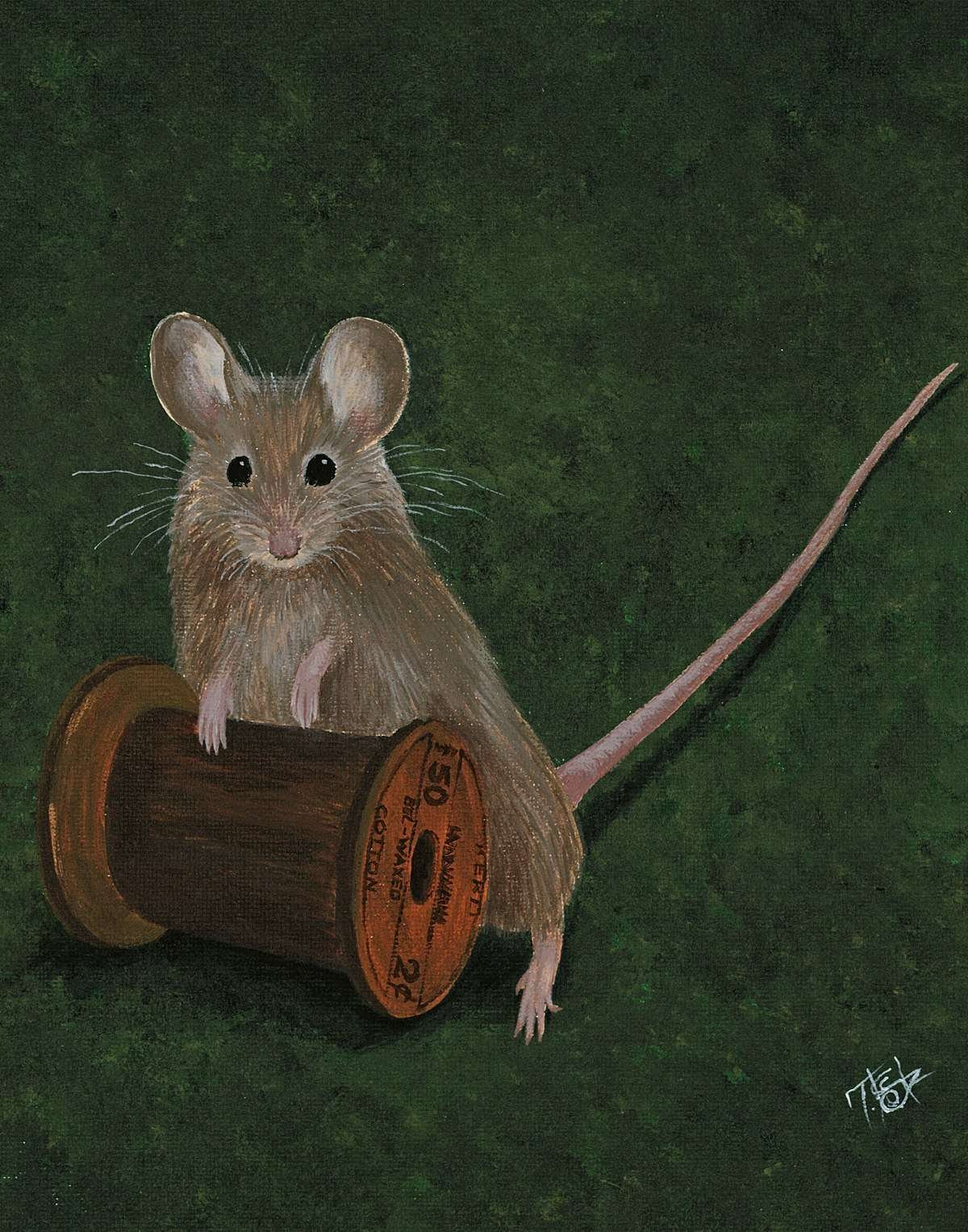 House-Mouse-acrylic-painting-by-Tes-Scholtz