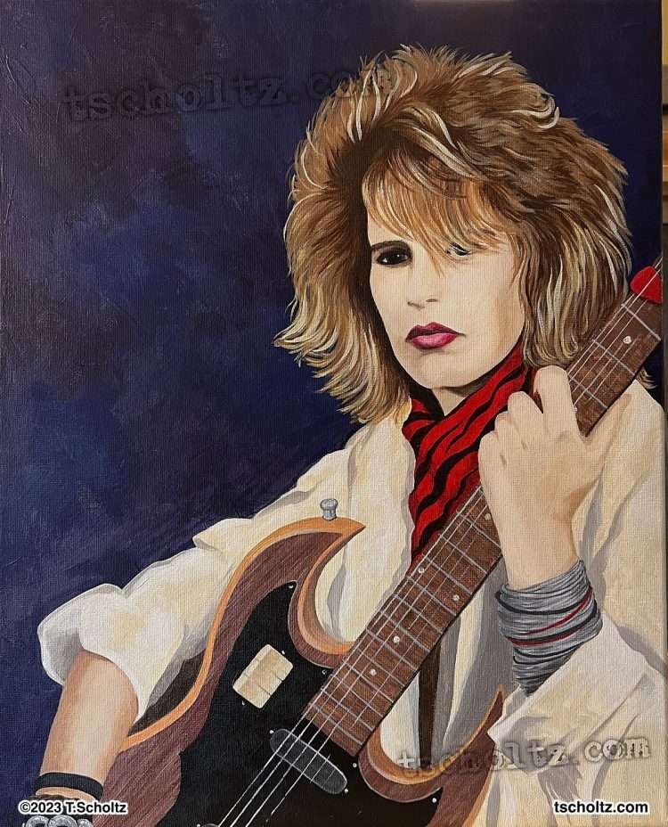 Self-portrait-at-16-acrylic-painting-by-Tes-Scholtz