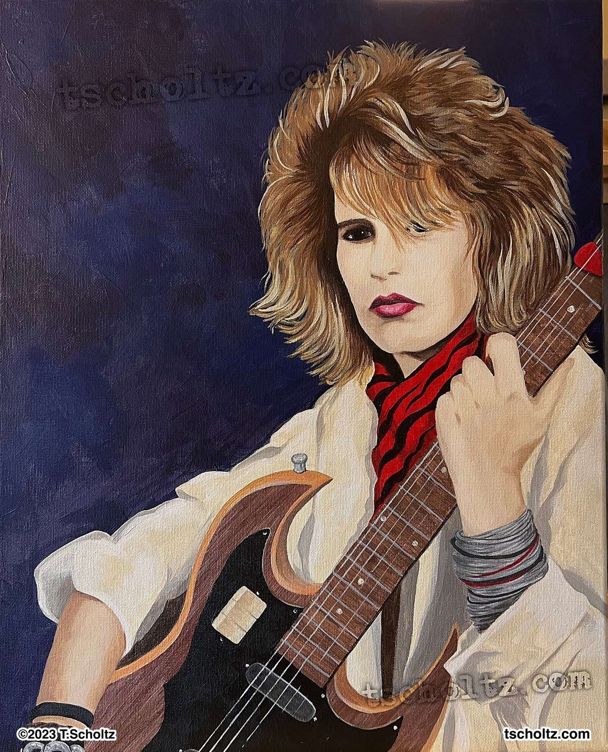 Self-portrait-at-16-acrylic-painting-by-Tes-Scholtz